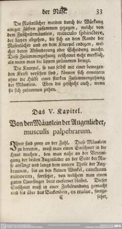 Das V. Kapitel. Von den Mäuslein der Augenlieder, musculis palpebrarum