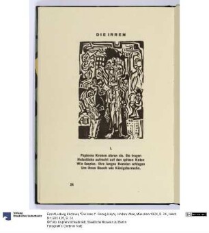 "Die Irren I". Georg Heym, Umbra Vitae, München 1924, S. 24.