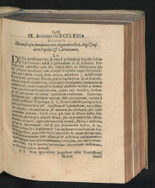IX. Articulus De Ecclesia.