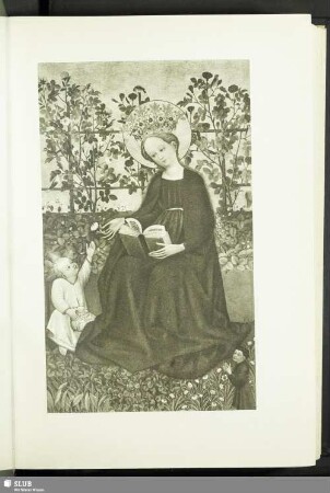 Oberrheinischer Meister um 1420. Maria in den Erdbeeren