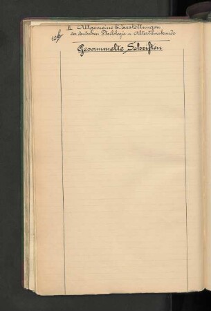 II. Allgemeine Darstellungen der deutschen Philologie und Alterthumskunde