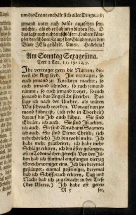 185-198, Am Sonntag Sexagesima
