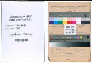 Entnazifizierung Wilhelm Oedekoven , geb. 12.09.1912 (Angestellter)