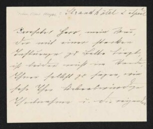 Brief von Anna Heyse an Gerhart Hauptmann