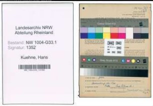Entnazifizierung Hans Kuehne , geb. 29.09.1912 (Studienrat)