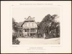 Villa Martha (Franssen), Berlin-Grunewald: Ansicht (aus: Hermann Rückwardt, Villen-Neubauten der Umgebung von Berlin)