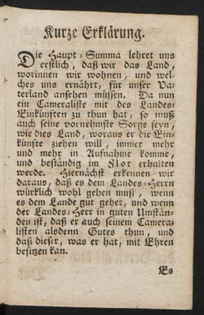 Kurze Erklärung
