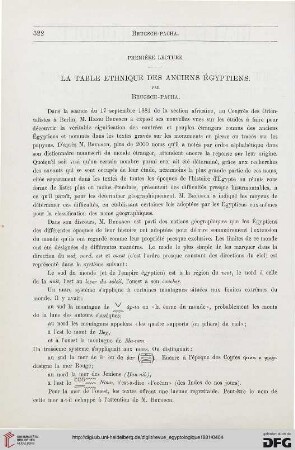 La table ethnique des anciens Égyptiens