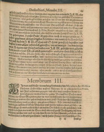 Membrum III.