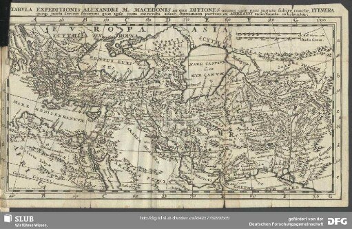Tabula [I] Expeditionis Alexandri M. Macedonis...