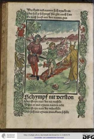 Der ist eyn narr, der nit verstoet, wann er mit eynem narren redt...