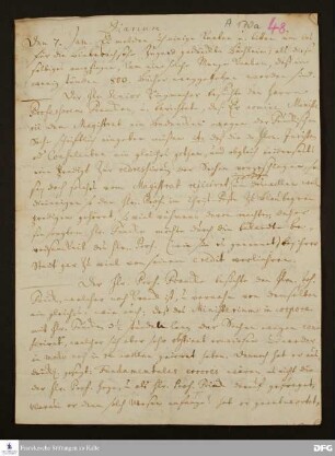 Tagebuch von Johann Ulrich Christian Köppen.