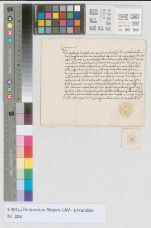 Friedrichs und Wilhelms von Hohenselbach Vollmacht für ihren Bruder Johann von Hohenselbach zur Lehensempfängnis bei dem Grafen Johann von Nassau. Mittwochs nach Misericordias Domini