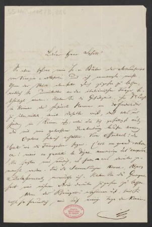 Brief an Franz Schott und B. Schott's Söhne : 18.02.1861