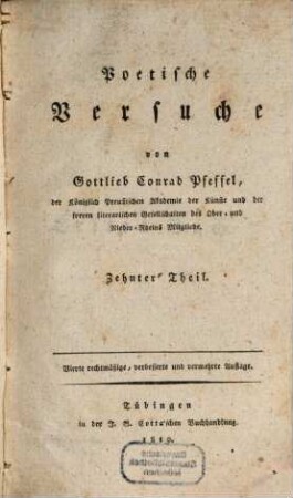 Poetische Versuche, 10