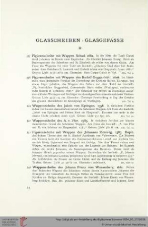 Glasscheiben – Glasgefässe (Nr. 337-360)