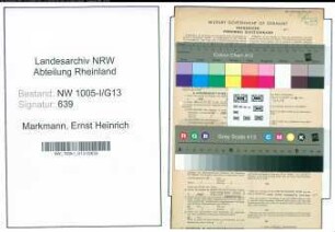 Entnazifizierung Ernst Heinrich Markmann , geb. 29.06.1900 (Versicherungsangestellter)