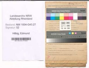 Entnazifizierung Edmund Hilbig , geb. 24.06.1893 ()