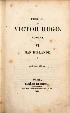 Oeuvres complètes : Romans, 6. Han d'Islande ; 1