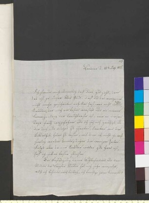 Brief von Goethe, Christiane von an Goethe, Johann Wolfgang von