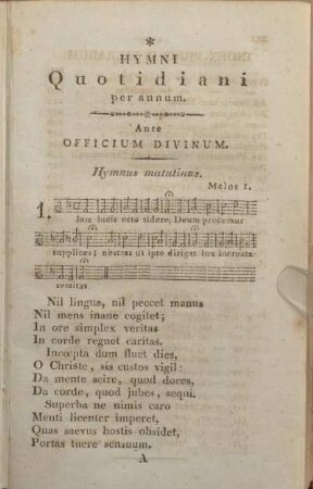 Hymni Quotidiani per annum.