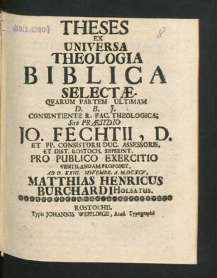 Quarum Partem Ultimam.