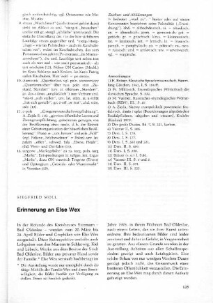 Erinnerung an Else Wex
