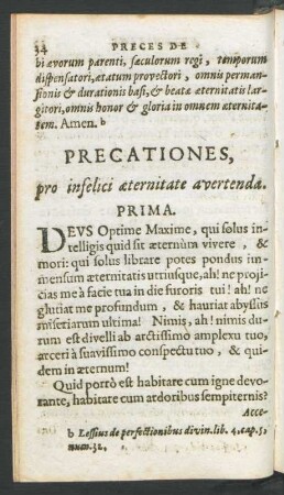 Precationes, pro infelici aeternitate avertenda