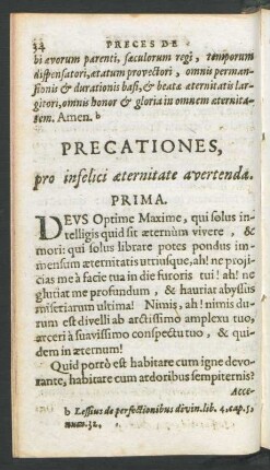 Precationes, pro infelici aeternitate avertenda