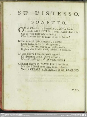 Su´L´Istesso. Sonetto