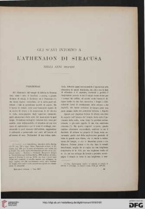25: Gli Scavi intorno a l'Athenaion di Siracusa : negli anni 1912-1917