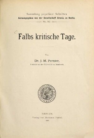 Falbs kritische Tage
