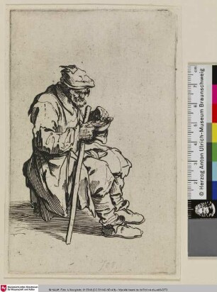 [Der essende Bettler; Le Gueux assis et mangeant]