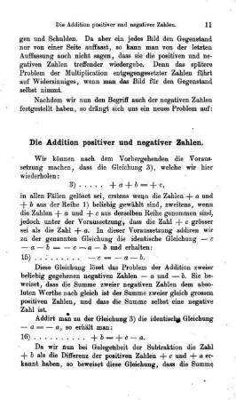 Die Addition positiver und negativer Zahlen. Die Multiplication positiver und negativer Zahlen. Die Multiplication der Binomien.