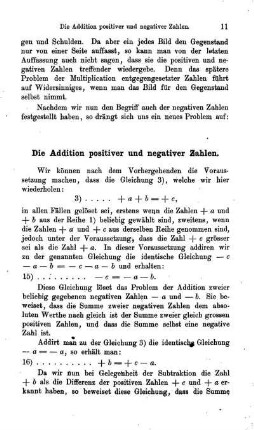 Die Addition positiver und negativer Zahlen. Die Multiplication positiver und negativer Zahlen. Die Multiplication der Binomien.