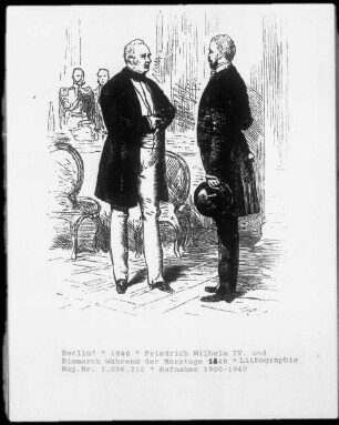 Berlin, Friedrich Wilhelm IV. und Bismarck während der Märztage 1848