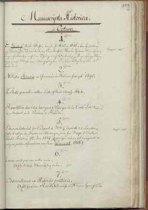 Manuscripta historica in octavo