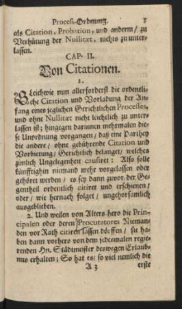 Cap. II. Von Citationen.