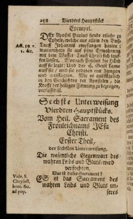 258-293, Sechste Unterweisung