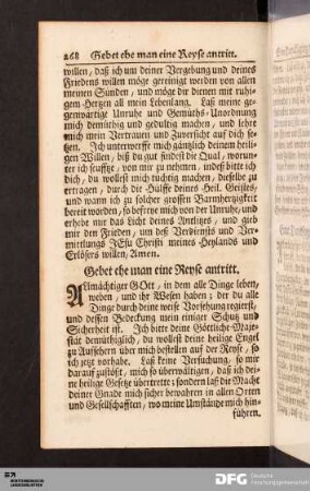 Gebet ehe man eine Reyse antritt