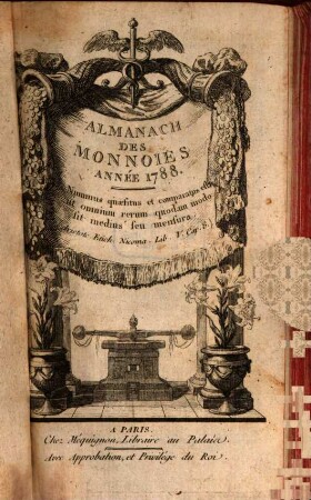 Almanach des monnoies : année ... 1788, 1788