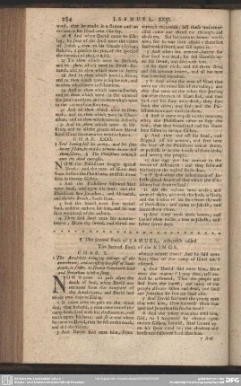 The Second Book of Samuel, otherwise called The Second Book of Kings