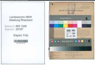 Entnazifizierung Fritz Eispert , geb. 17.11.1893 (Zollsekretaer)