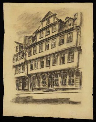 Zehn Ansichten aus dem Frankfurter Goethe-Haus: Die Straßenfront