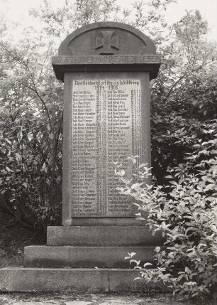 Denkmal für die Gefallenen des 1. Weltkrieges : Denkmal für die Gefallenen des 1. Weltkrieges. Granit (um 1920). Jöhstadt-Steinbach, Schulweg
