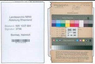 Entnazifizierung Heinrich Bonnes , geb. 14.08.1899 (Weichenwaerter)