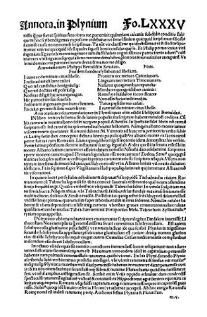 [Philippi Beroaldi In Plynium & alios quosdam.]