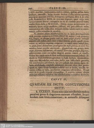 Caput IV. Quasdam Ex Dictis Conclusiones Sistit