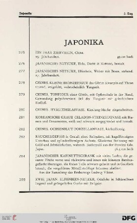 Japonika (Nr. 275-301)