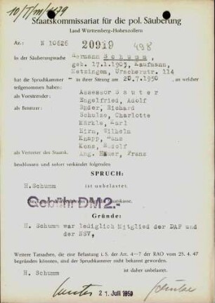 Schumm, Hermann